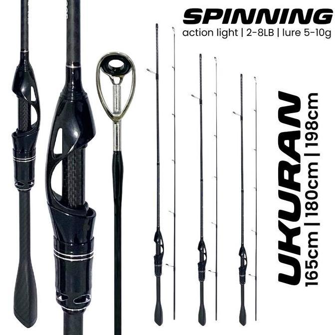 kick_doller - pusat alat pancing - 1 set joran pancing spinning casting 1.65m 1.8m gagang karbon jor