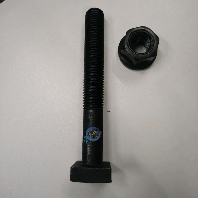 Baut T-Slot T Slot Bolt M24X150 & M24 X 175 Baut Clamp Injection Termasuk Flange Nut M24-41 Sesuai G
