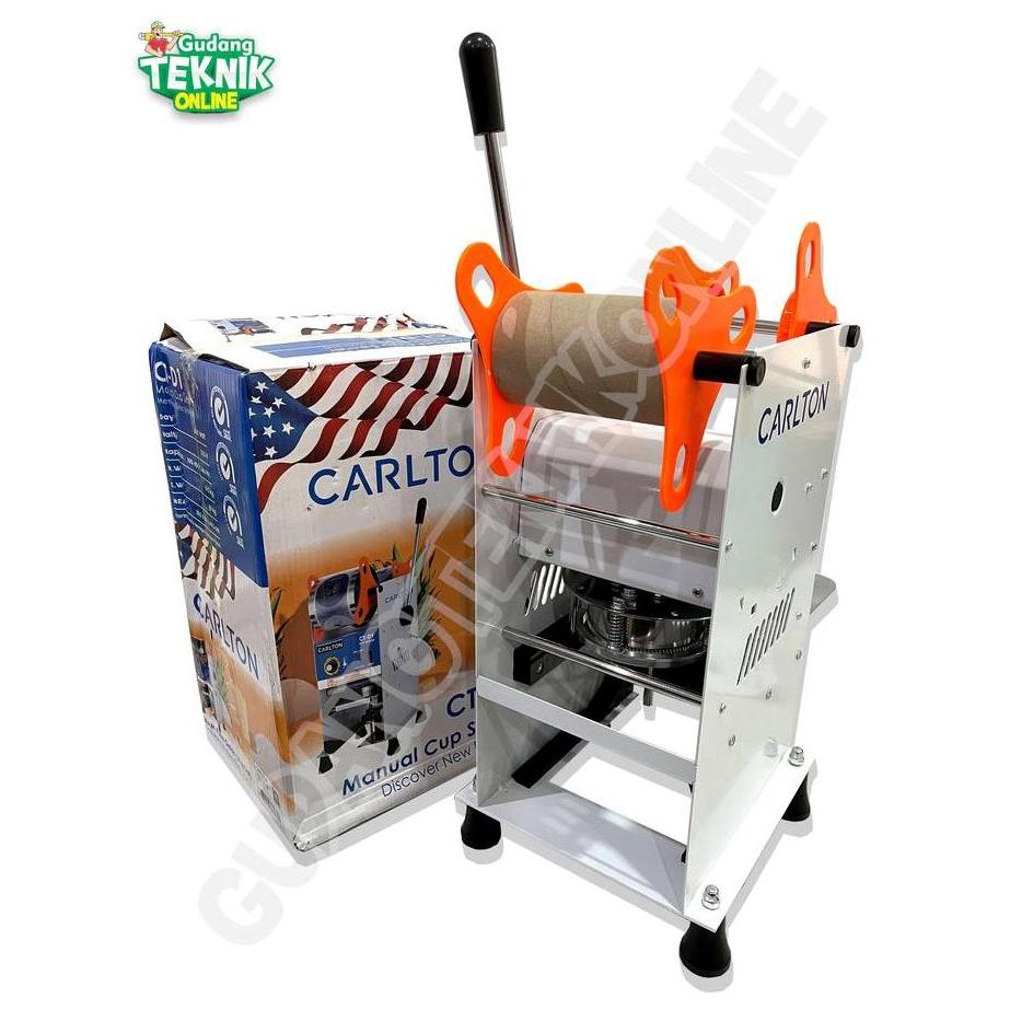 DHEALOKA Mesin Cup Sealer CARLTON CT-D1 / Alat Press Pres Gelas Plastik D1 16-22Oz Mesin Penyegel Se