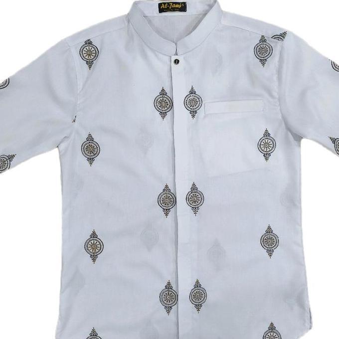 TAMPIL MODIS  AL -JAMI ABBAS kemeja koko sultan premium full bordir batik mewah lengan panjang katun