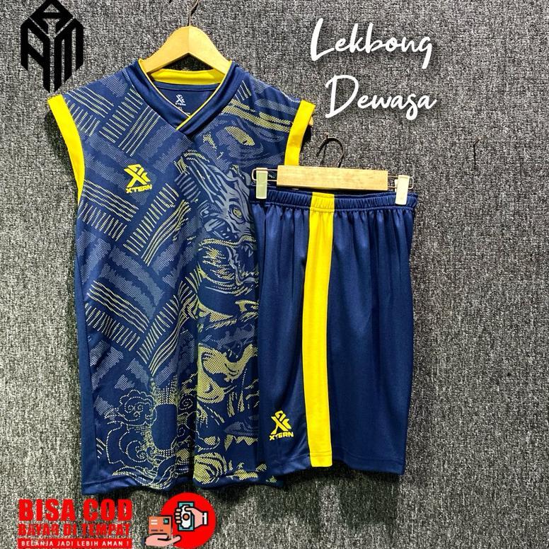NEW DEALS Setelan Singlet Dewasa Kaos Olahrga Volly Baju Bulutangkis Pria Wanita set Baju Celana