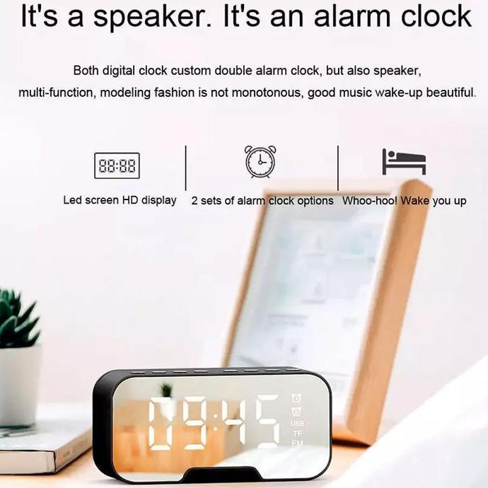 Digital Clock with Bluetooth Speaker Alarm / Jam Digital Bluetooth