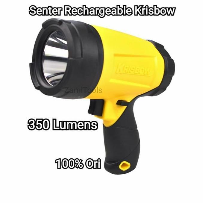 Sale Senter Cas Led Krisbow 350 Lumens - Mode Operasi High/Low - Lampu, Baterai
