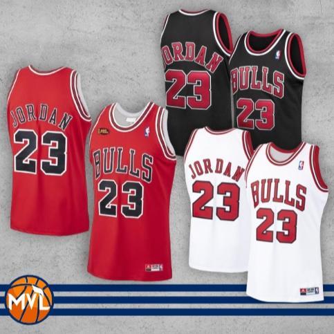 PROMO TERBARU [Terlaris] Jersey Basket NBA Michael Jordan #23 Chicago Bulls Hitam - Putih - Merah