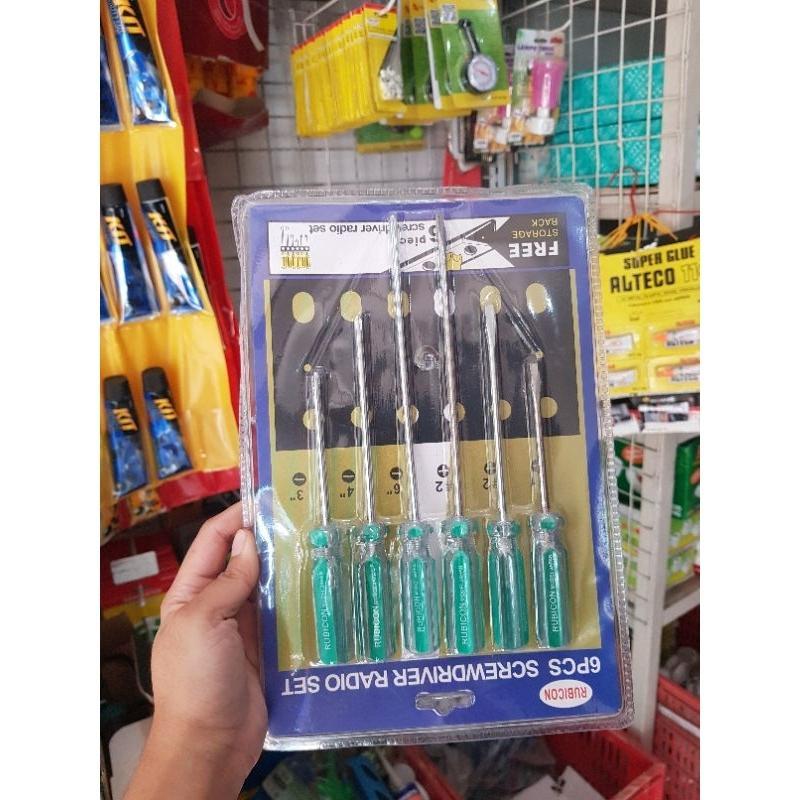 Obeng Kurus Panjang Set 6 Pcs Obeng Radio Tv Min Plus Obeng Kembang Pipih Servis Elektronik Lengkap