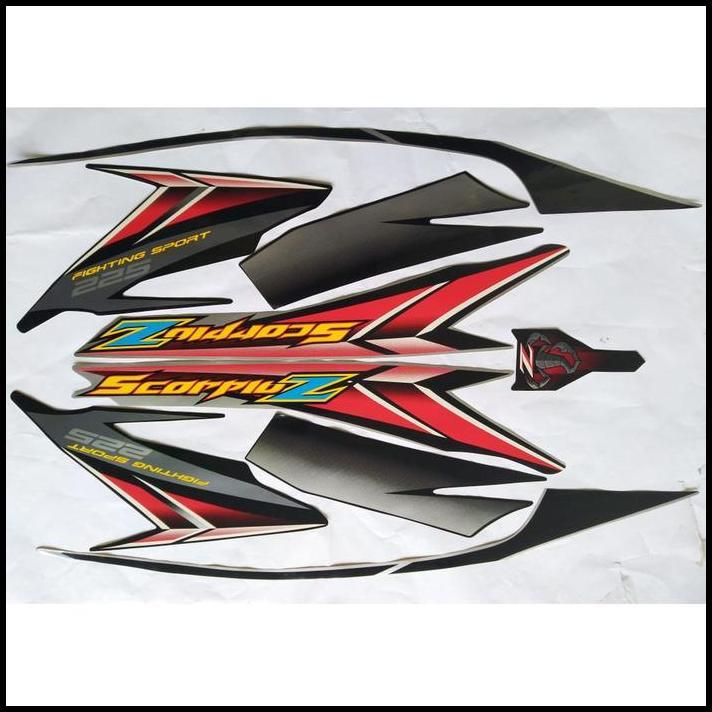BEST DEAL (ORI) STIKER STRIPING YAMAHA SCORPIO Z 225 2005 2006 HITAM 