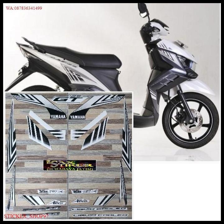 GRATIS ONGKIR (ORI) STRIPING ORIGINAL YAMAHA XEON GT 125 PUTIH TAHUN 2014 2015