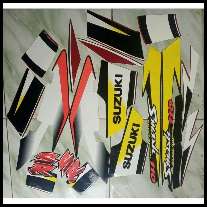 TERLARIS (ORI) STIKER STRIPING SUZUKI SMASH SR 110 2004 2005 ORIGINAL 