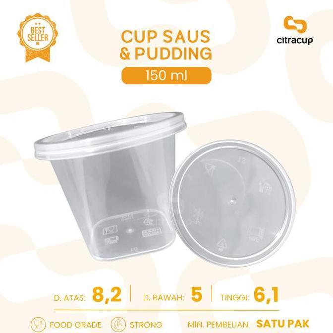Cup Saos Plastik / Cup Pudding / Gelas Agar / Selai DM 150ml