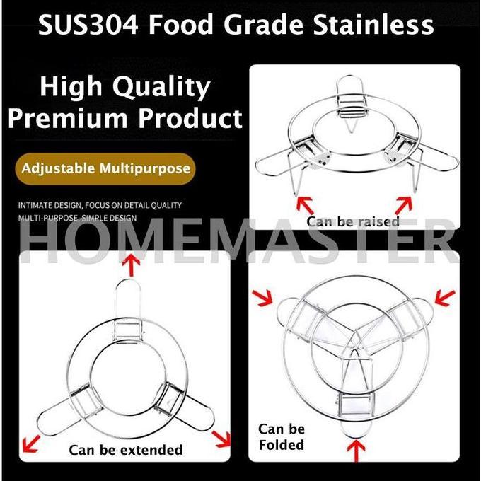 Levonazi - Homemaster Tatakan/Tray/Rak/Rack/Steamer/Kukusan Panci/Pots/Pans/Wajan Stainless/Besi Baj