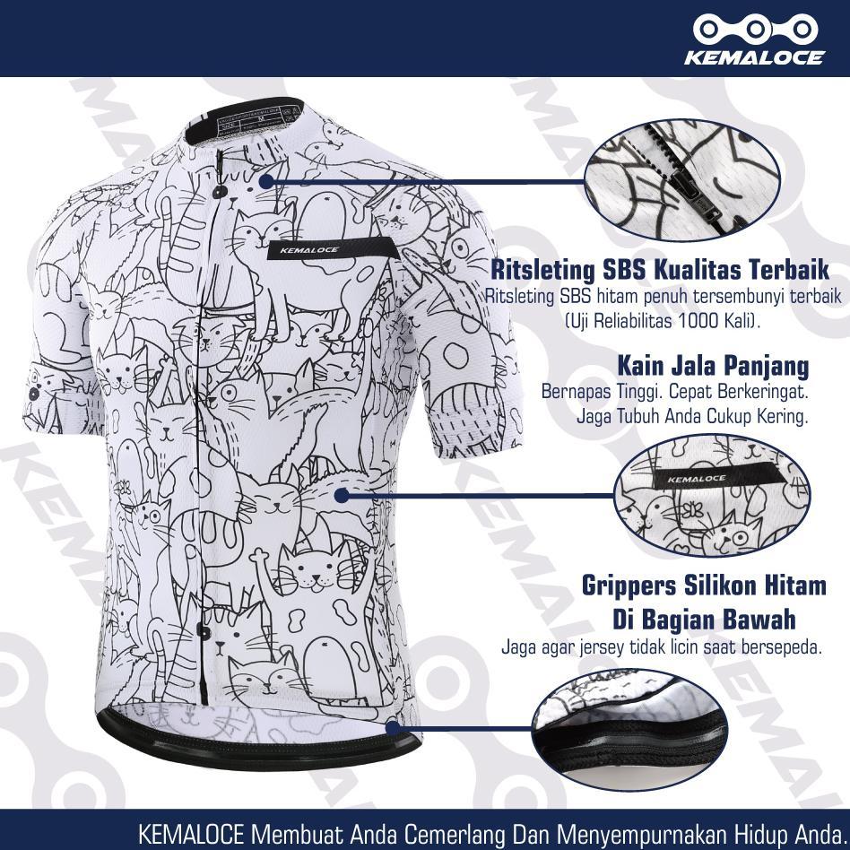 hot product kemaloce jersey sepeda roadbike pria&wanita lengan pendek bernapas jersey roadbike pakai
