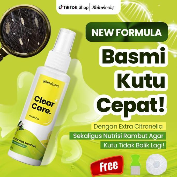 WANIMAYUR -  - KUTU RAMBUT AMPUH CLEAR CARE 1ML BY SHINELOOKS MINYAK RAMBUT PEMBASMI KUTU DAN TELURN