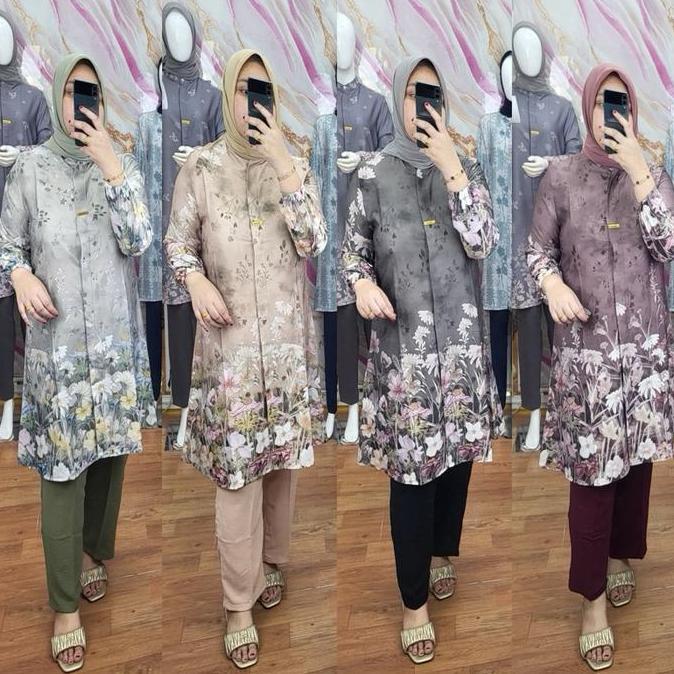 (LS) SETELAN LONG TUNIK ARUNA (LIONEL RICI PREMIUM)