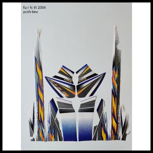 HOT DEAL (ORI) STRIPING ORI YAMAHA FIZ R TH 2004 PUTIH BIRU KUALITAS ORIGINAL 