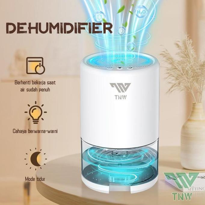 devanstore55 - tnw hd1 dehumidifier 1l air dryer 2 in 1 air purifier portabel dehumidifier serap air