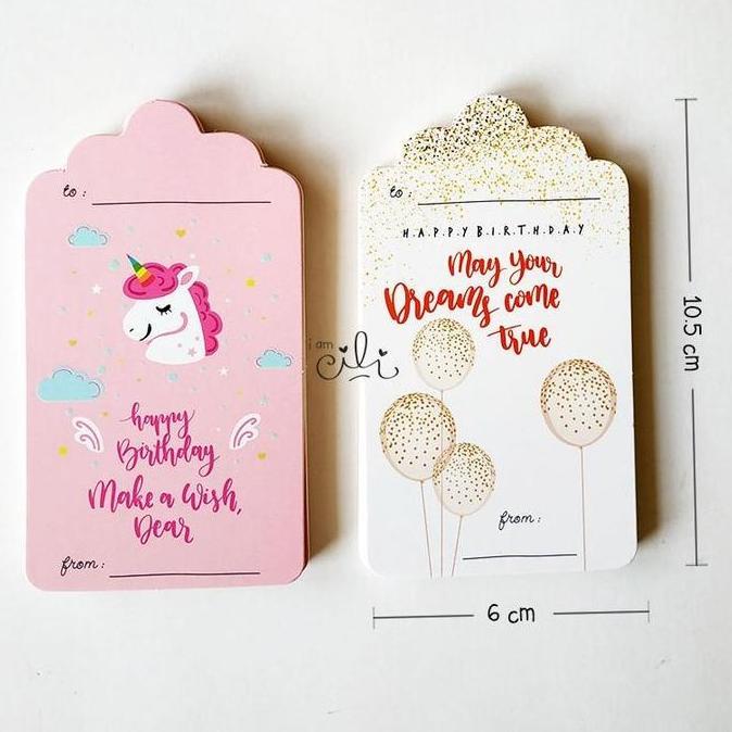 &<&<&<&] (HTB02) tag ucapan ulang tahun birthday unicorn