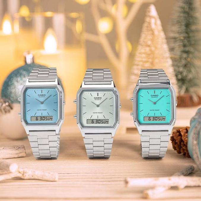 CASIO AQ-230A-7AMQYDF Jam Tangan Unisex Stainless AQ-230A-7A AQ230A AQ 230A 7AMQYDF