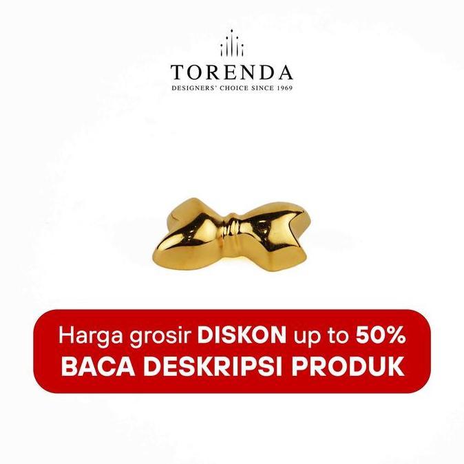 Torenda Kancing Jepang Emas Grosir Gold Button Motif Bow Knot Ribbon / PCS (TERBAIK) (TERBARU) (TERM