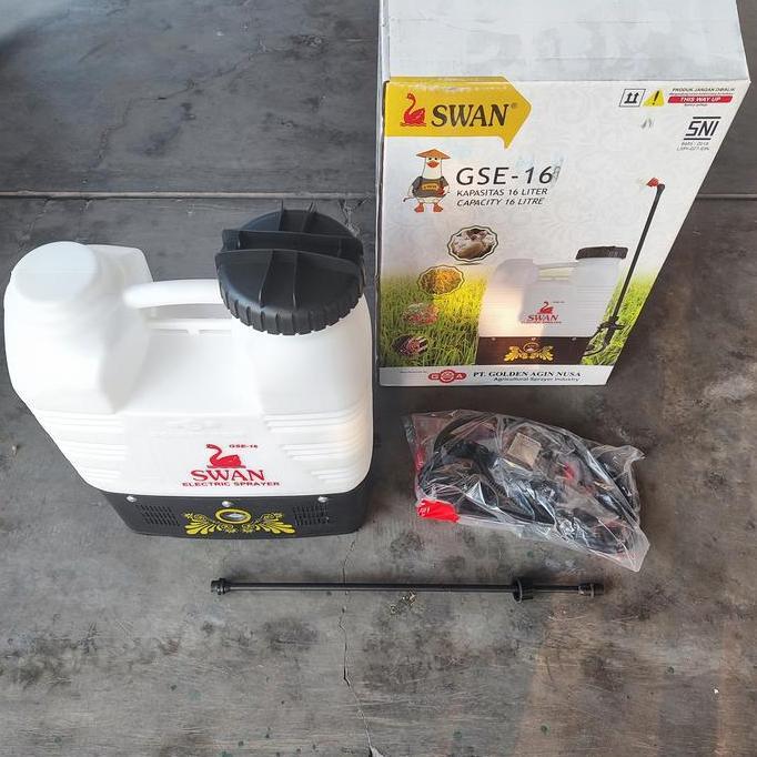 SWAN GSE16 GSE-16 Black Tangki Alat Semprot Obat Hama Elektrik Cas Charger Battery Sprayer (TERBAIK)