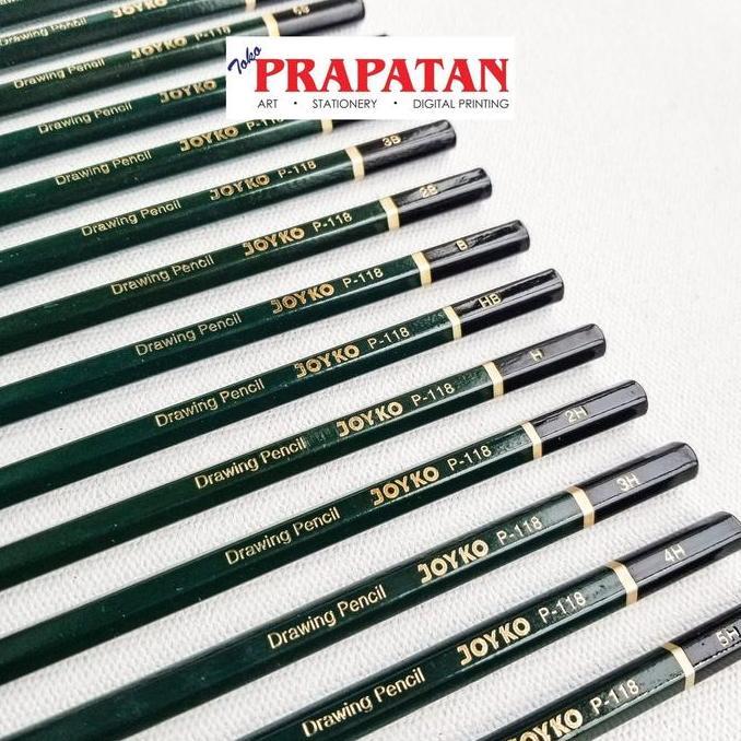 Joyko P-118 Drawing Pencil 5H-8B | Pensil Gambar (TERBAIK) (TERBARU) (TERMURAH)