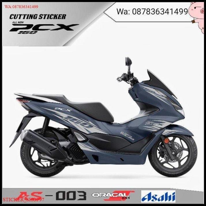 HOT DEAL STICKER PCX 160 CUTTING STICKER HONDA PCX 160 BODY HITAM STICKER GREY 