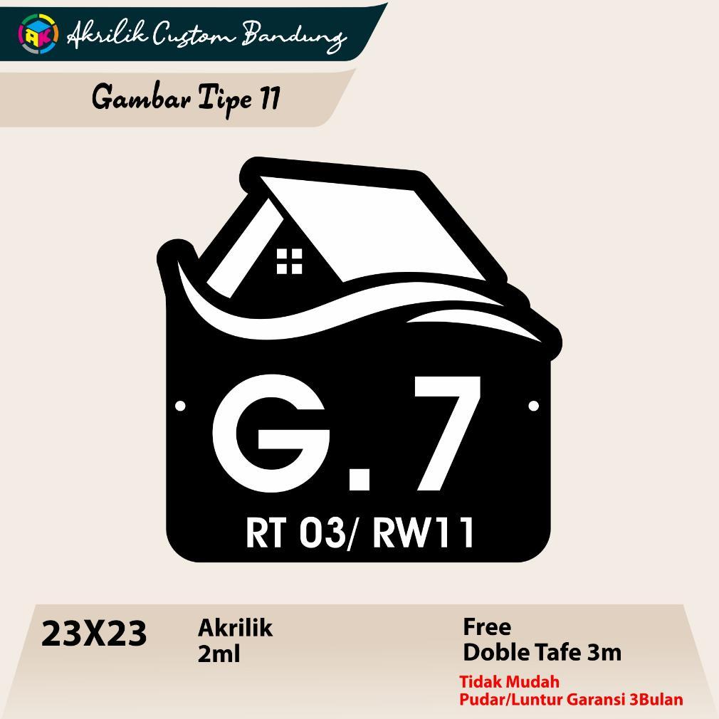 Akrilik Nomer Rumah Laser Presisi Custom