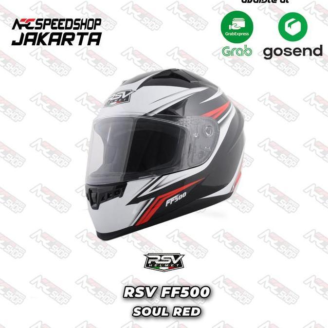 Helm Full Face RSV FF500 Soul Red - Helmet Motor FF 500 fullface murah