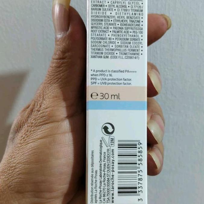 New la roche posay uvidea anthelios SPF 50+ tone up light m30 ml.