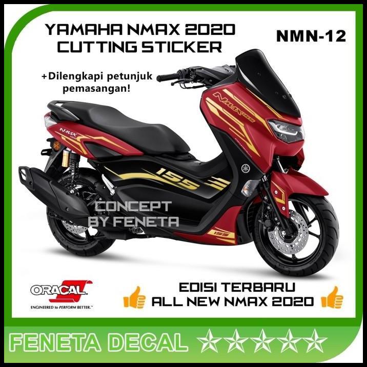 DISKON STIKER CUTTING STRIPING NEW NMAX MERAH 2022 SPORTY GOLD 
