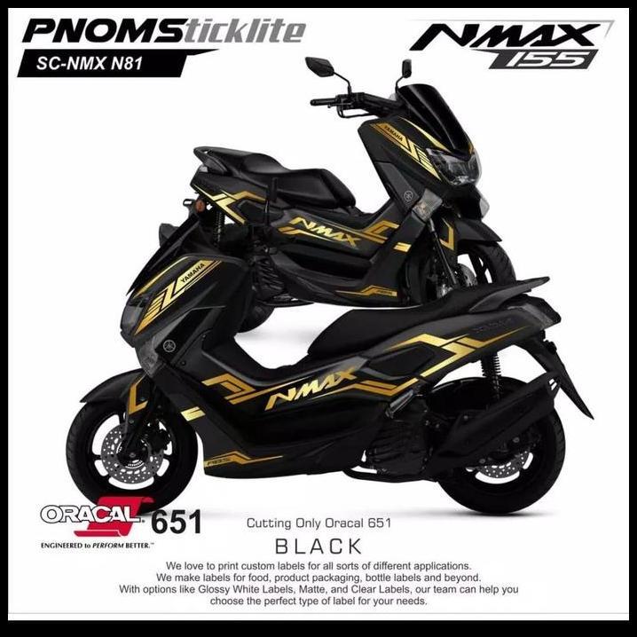 DISKON STIKER NMAX HITAM GOLD /CUTTING NMAX GOLD /STRIPING NMAX SPORTY 