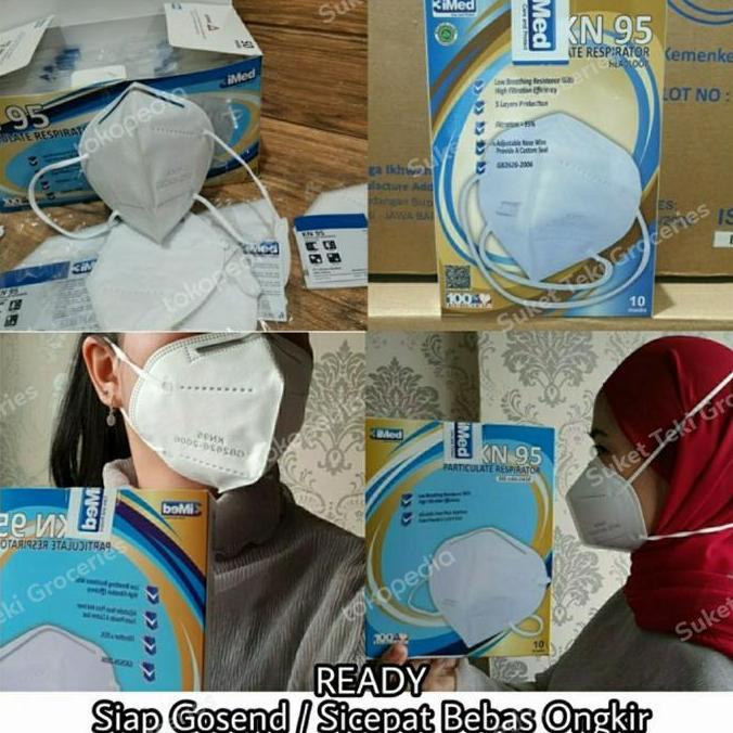 Sale Terlaris Masker Kn95 Premium 3Imed Earloop / Headloop Hijab Murmer