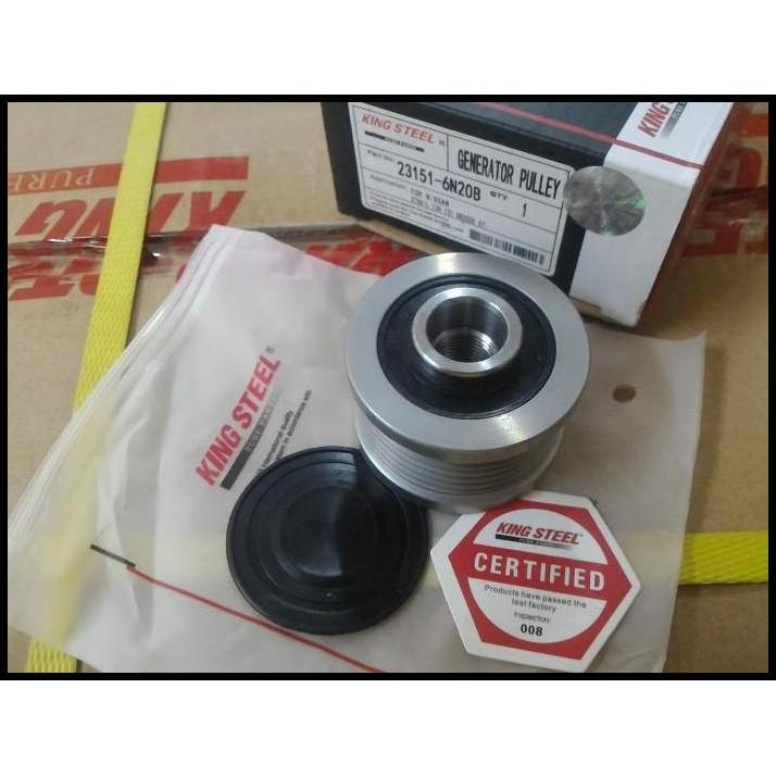 TERBARU XTRAIL T31 2.5 PULI PULLEY ALTERNATOR DINAMO AMPERE AKI OEM NISSAN 