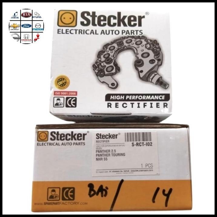 TERBARU RECTIFIER DIODA ALTERNATOR DINAMO AMPERE ISUZU PANTHER 2.5 TOURING 2500 CC NHR 55 NHR55 STEC