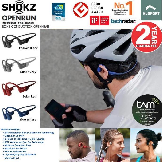 NEW BLUETOOTH HEADSET AEROPEX AFTERSHOKZ WIRELESS STEREO BONE CONDUCTION BEST