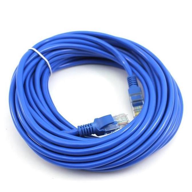 ravelahilss - kabel lan cat5 kabel utp 1 meter indoor pabrikan - 1m biru