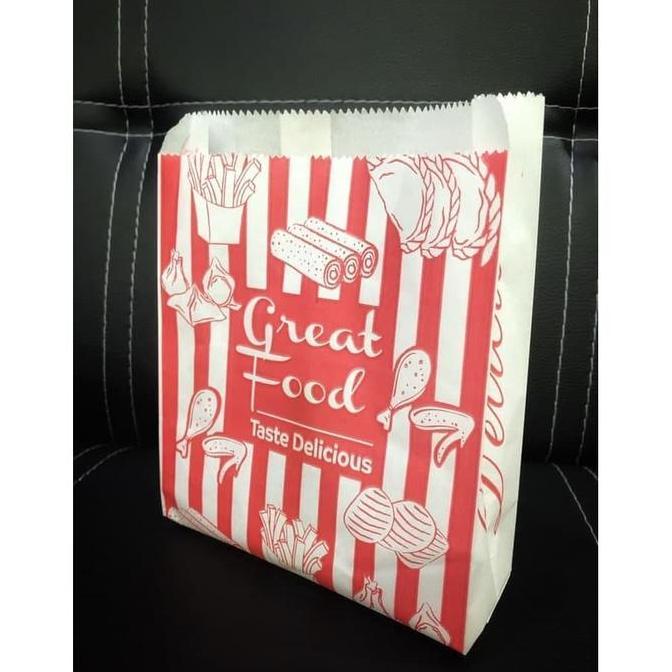 Buruan serbu] 100pcs - Kantong makanan food grade kertas greaseproof / anti minyak 1