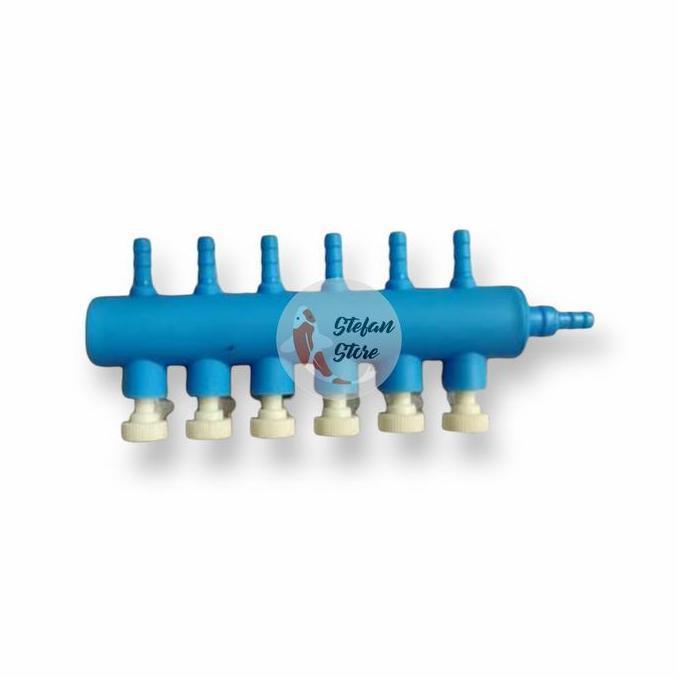 Cabang 6 Aerator Valve Stop Kran Udara Aerator 6 Cabang
