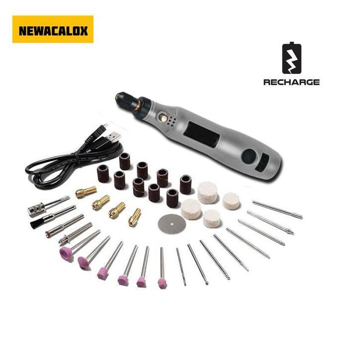 Miliki Bor Mini Elektrik Wireless Polishing Grinder Usb Baterai Recharge Set Lengkap