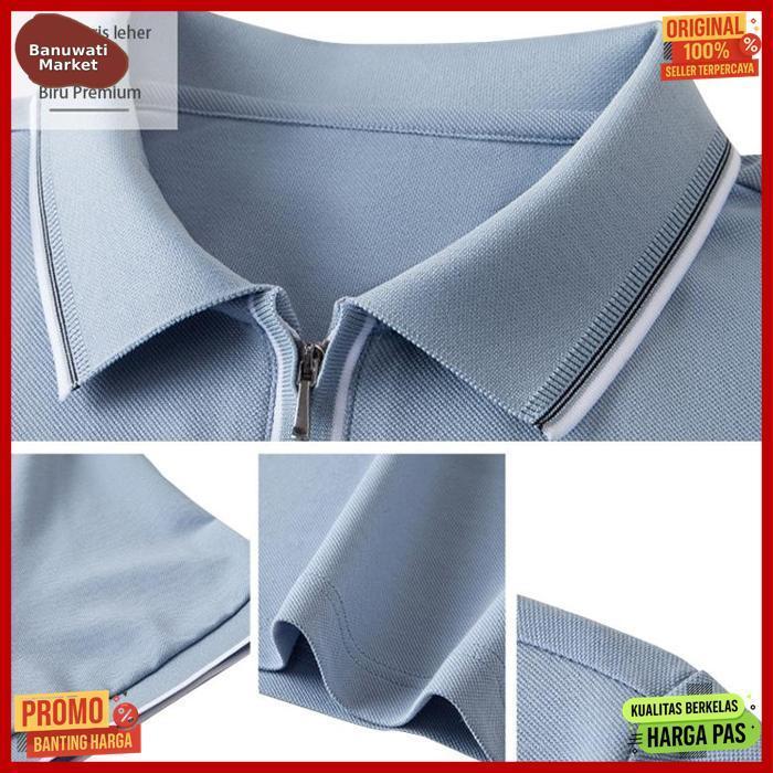 Termurah Jue Lun Polo Shirt Pria Atasan Pria Berkerah Upper Zip Polo Shirt Terbaru Kaos Poloshirt Pr