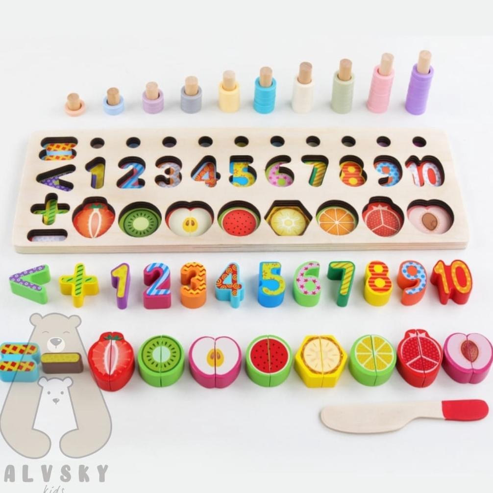 Limited Puzzle Edukasi 7In1 / Puzzle Montessori 7 In 1 / Puzzle Belajar Berhitung / Puzzle 7 In 1