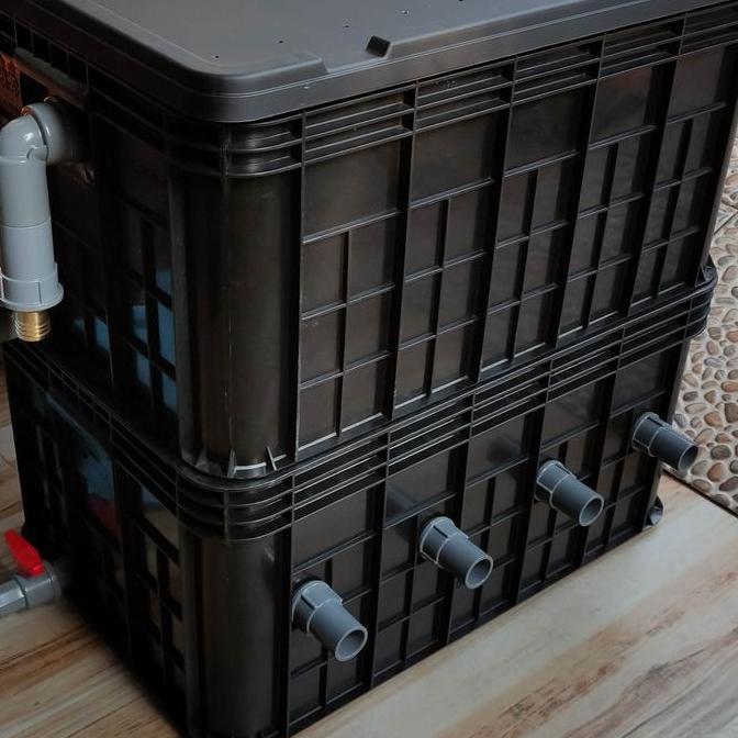 Trickle filter hitam jumbo 2 susun berikut isi media