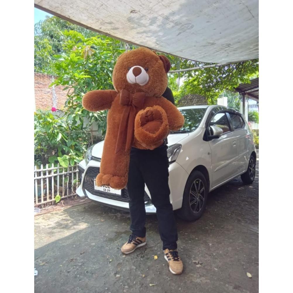 Limited Boneka Teddy Bears Topi Pita Jumbo Ukuran Tinggi 90Cm Bahan Rasfur Original Full Silicon Dak