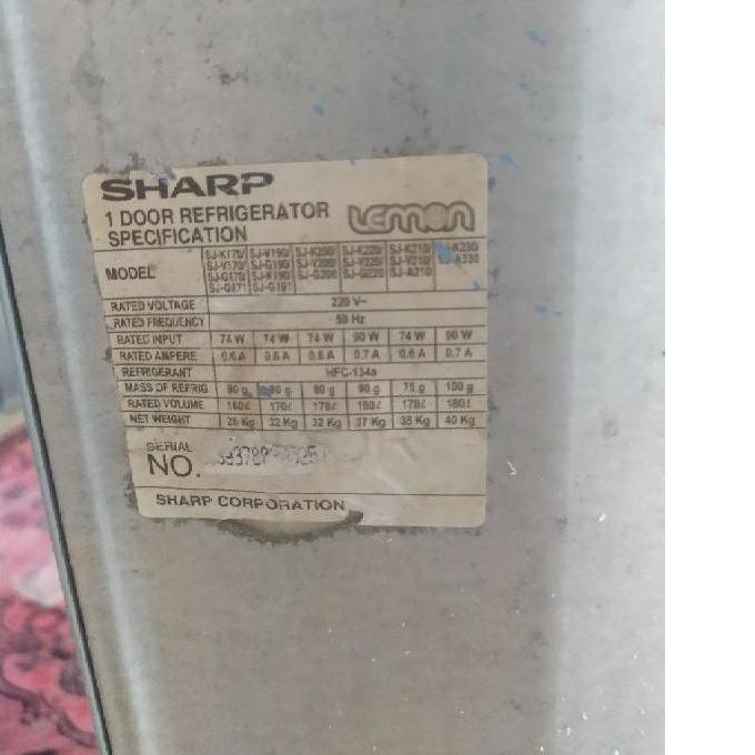 Ready [Original] Rak kulkas SHARP 1 pintu model lemon(loves) bisa COD