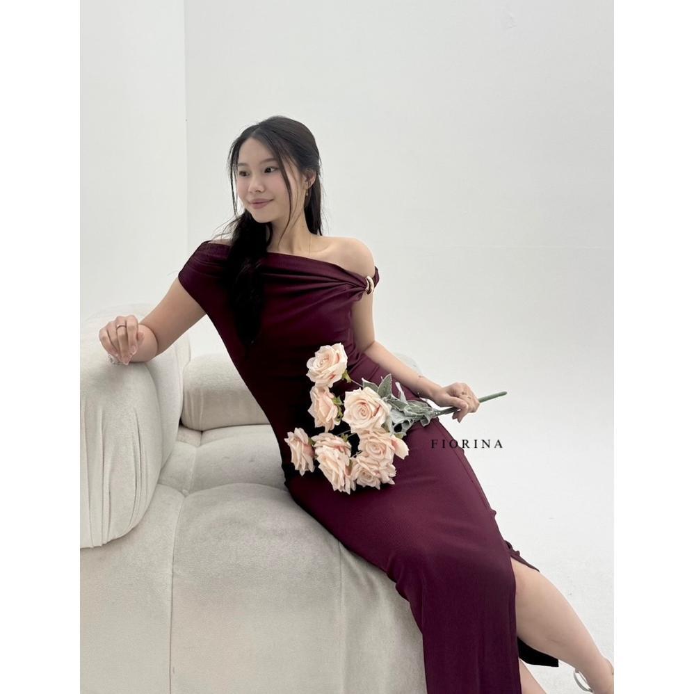 BEST DEALS FIORINA - Amora Dress Gold Klip | Long Dress | Simple Dress | Dress Natal