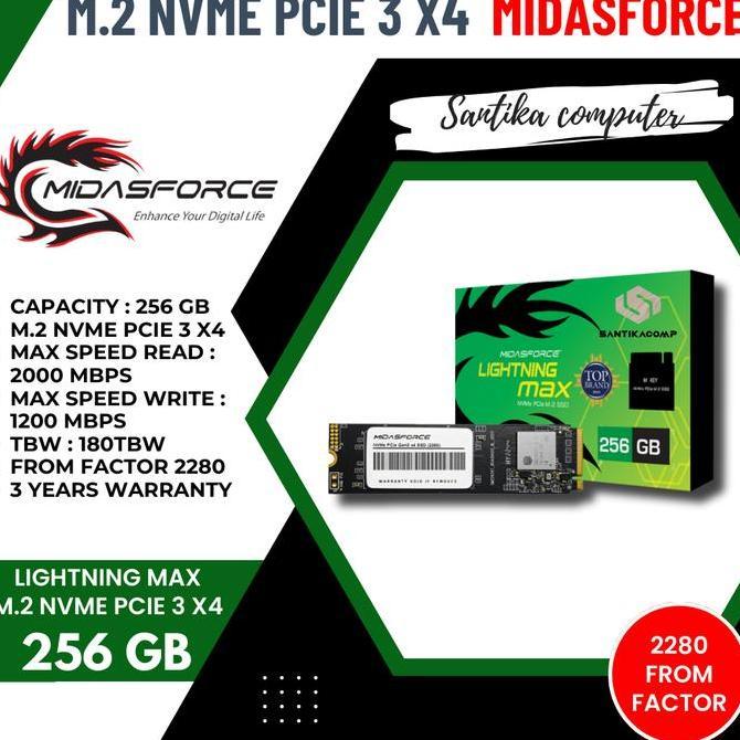 M.2 Nvme Midasforce 256gb - M2 Nvme 256gb Midas Pcie Gen3 X4 Ssd