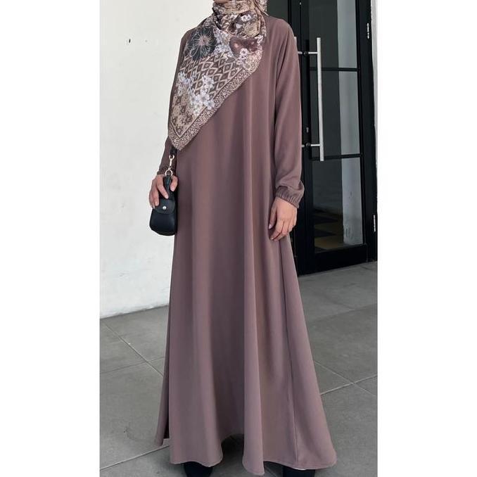 READY Griya Musafa - Pakaian Wanita Muslimah Afiya Abaya Crinkle Yoryu Gamis cantik simpel G00D QU4L