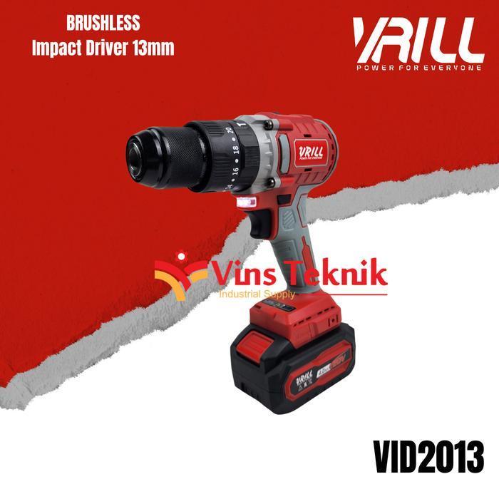 Cordless hammer drill VRILL VID2013 13mm mesin bor baterai VID 2013