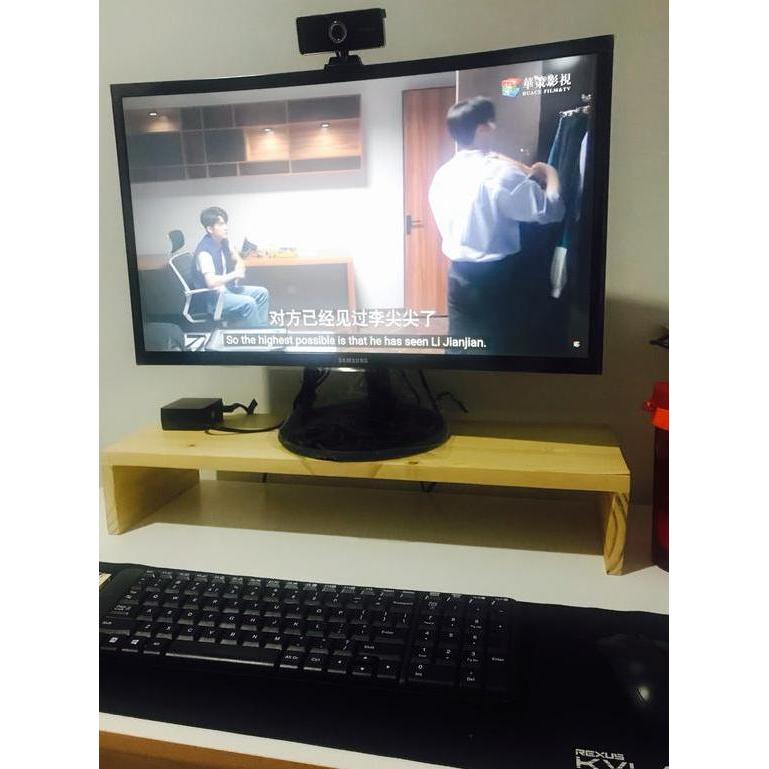 Dudukan Alas monitor/meja dudukan monitor stand kayu