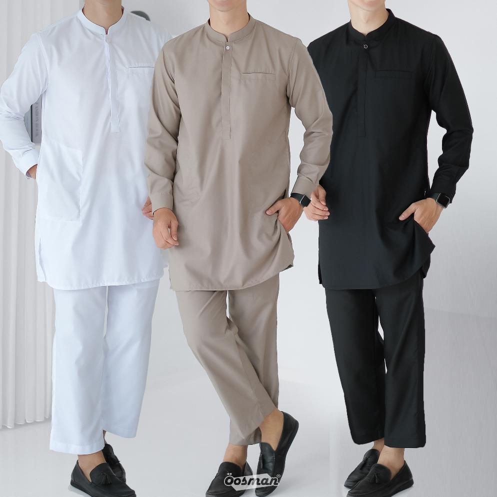 TERBARU Oosman - Kurta Koko Setelan Pria Dewasa Pakistan Premium Lengan Panjang