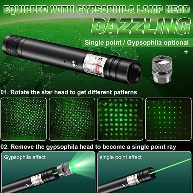 Laser Penunjuk Pointer Hijau 303 Jarak Jauh / Green Laser Pointer 303A
